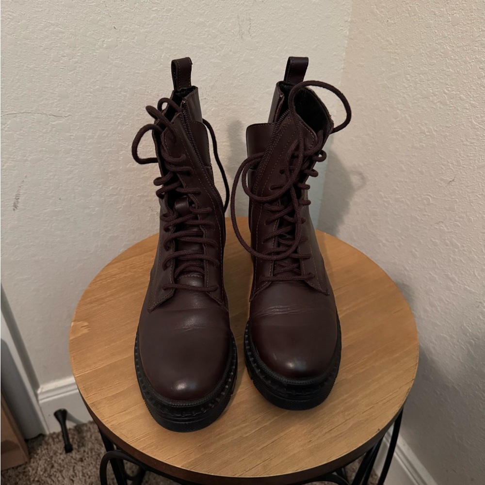 Steve Madden Brown Combat Boots